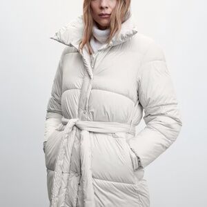 NEW with tags Mango Warm Puffer white oversized style Size L